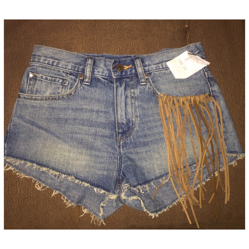 Denim & Supply Ralph Lauren Jean Shorts w Fringe